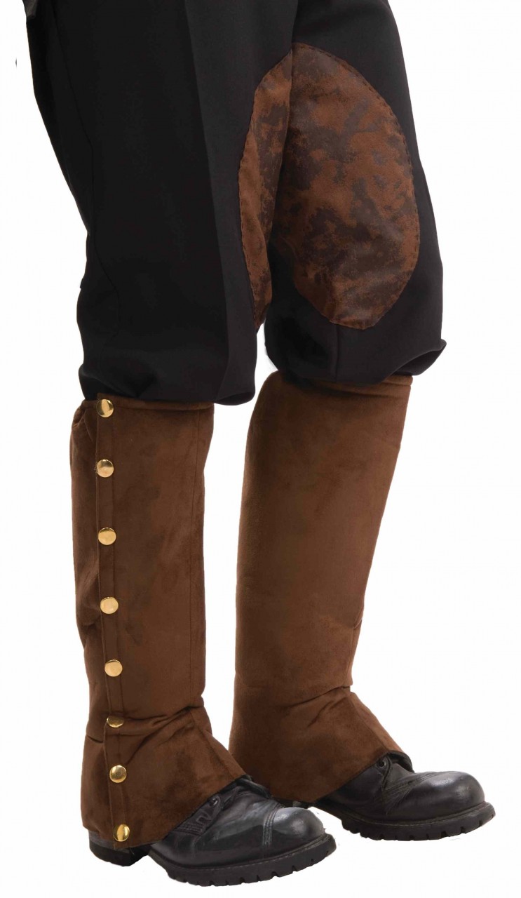 Steampunk Brown Spats Boot Covers - Screamers Costumes