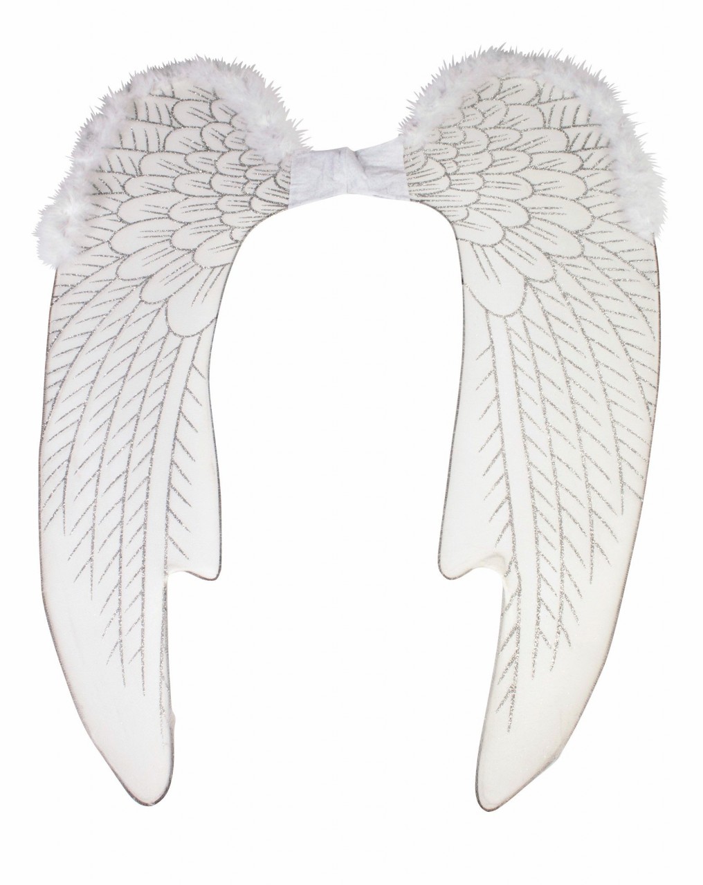 Deluxe White Nylon Angel Wings - Screamers Costumes