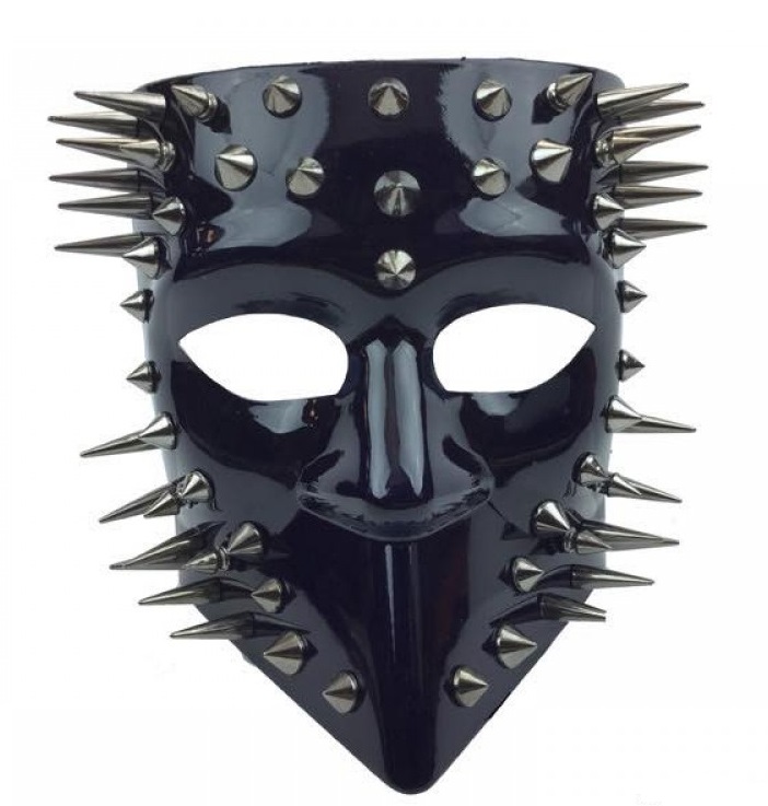 Black Spike Full Face Mask - Screamers Costumes