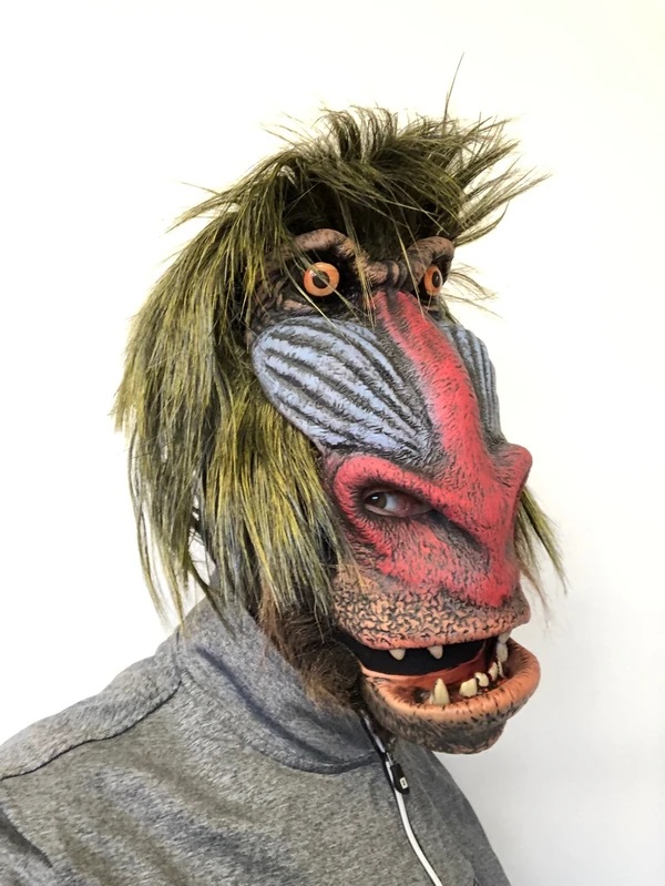 Baboon Mask Latex Mask with Moving Mouth - Costumes