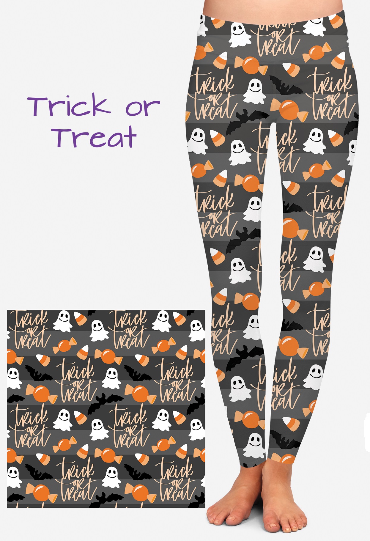 Trick Or Treat Halloween Leggings - Screamers Costumes